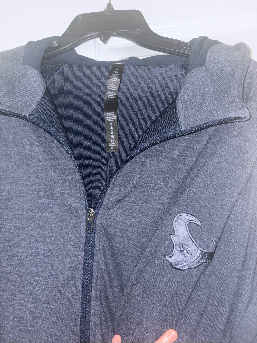 lululemon athletica Men's Dark Navy Full-Zip Hoodie Jacket with Texans logo